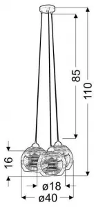 Závesná lampa Trio, tienidlo e27, zlatá