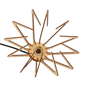 Závesná lampa Eco 6 s dreveným tienidlom 1x40 E27