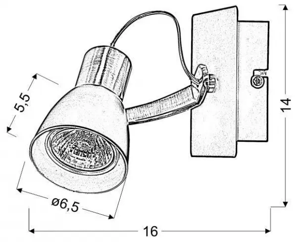 Nástenná lampa 1X50W GU10 čierna a medená Markus