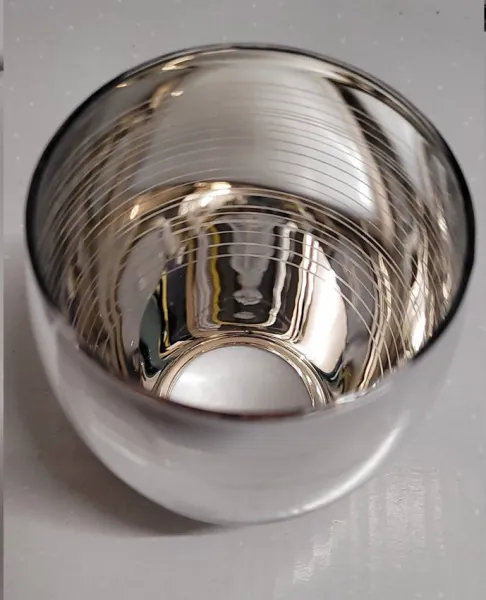 Zrkadlové lakované sklenené tienidlo E14 pre lampy Milton