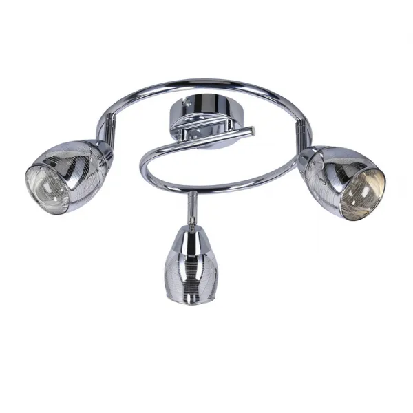 Stropná lampa Virginia Spiral chrómová, zrkadlové tienidlo s e14, e14