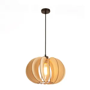 Závesná lampa Eco 2 1x40 E27 drevené tienidlo