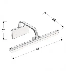 Nástenná LED lampa 8W patinovaná, nastaviteľná nad zrkadlo, zavesná
