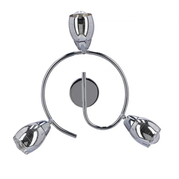 Stropná lampa Virginia Spiral chrómová, zrkadlové tienidlo s e14, e14