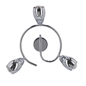 Stropná lampa Virginia Spiral chrómová, zrkadlové tienidlo s e14, e14