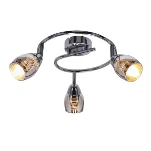 Stropná lampa Virginia Spiral chrómová, zrkadlové tienidlo s e14, e14