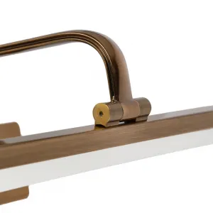 Nástenná LED lampa 8W patinovaná, nastaviteľná nad zrkadlo, zavesná