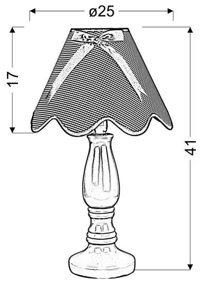 Modrá nočná lampa Lola