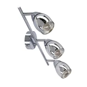 Stropná lampa Virginia s chrómovým pásikom, zrkadlové tienidlo e14