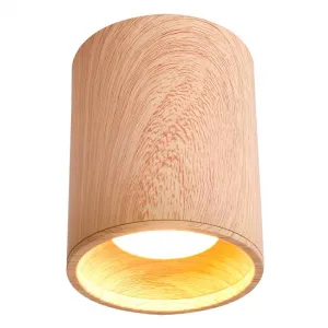 Drevená stropná lampa 7,9x10cm 1xGU10 trubica
