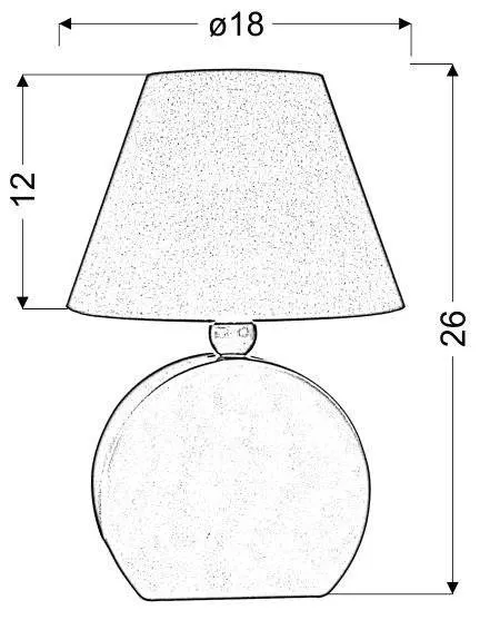 Stolová lampa Ofélia 1x40W E14 ružová