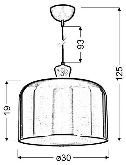 STROPNÁ ZÁVESNÁ LAMPA DICTORY E27 HNEDÁ