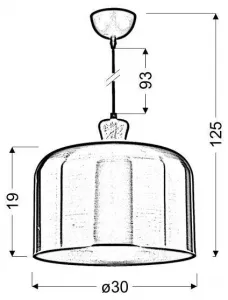 STROPNÁ ZÁVESNÁ LAMPA DICTORY E27 HNEDÁ