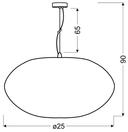 Závesné stropné svietidlo 1X60W E27 PINIA