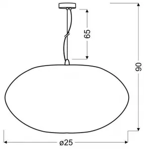 Závesné stropné svietidlo 1X60W E27 PINIA