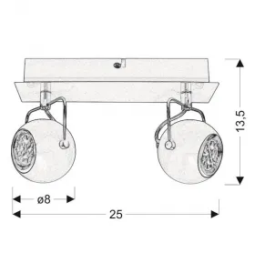 NÁSTENNÁ LAMPA TONY LED PÁSOK GU10 ČIERNA MATNÁ
