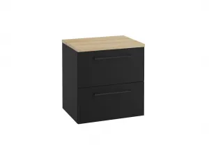 ArtDef Skrinka pod umývadlo FERATA D60 2S/45 | čierna 60 cm