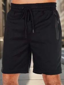 Pohodlné jednoduché panské kraťasy čierne