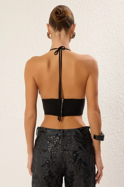 Trendyol Black V Neck Woven Bustier
