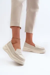 EVENTO Dámske Semišové Mokasíny Svetlo Bežové Filidia