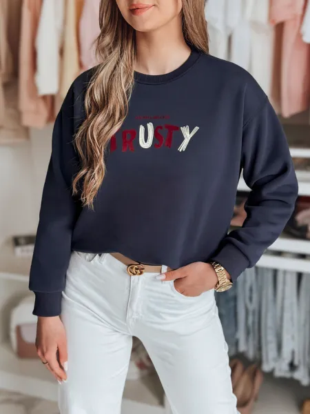 Dámska oversize mikina s nápisom TRUSTY