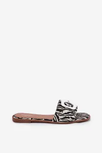 Boto Ploché Dámske Sandále S Ozdobnou Prackou Zebra Clariola