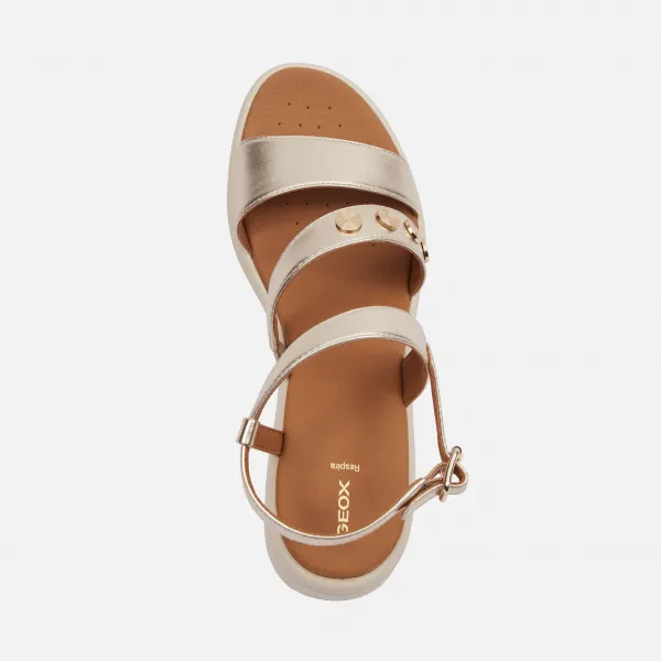 Gold women's sandals Geox Meliconia - Women's