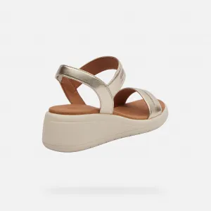 Gold women's sandals Geox Meliconia - Women's