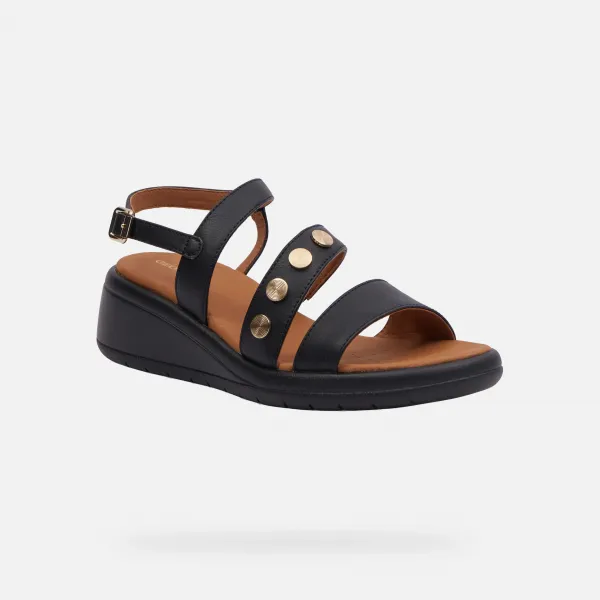 Black women's sandals Geox Meliconia - Women's