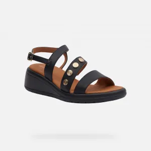 Black women's sandals Geox Meliconia - Women's