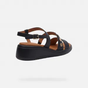 Black women's sandals Geox Meliconia - Women's