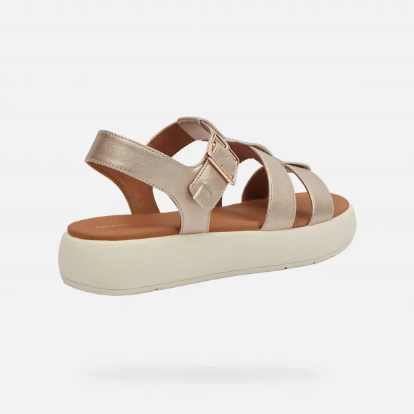 Gold women's sandals Geox Camalei - Women's