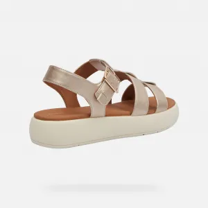 Gold women's sandals Geox Camalei - Women's