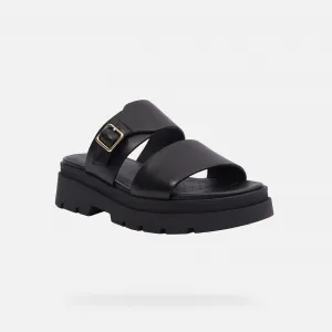 Black women's slippers Geox Adacter S - Women's