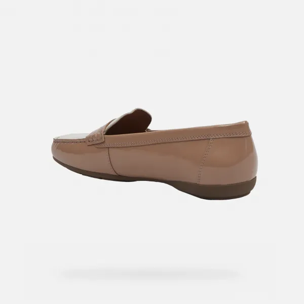Light brown women's moccasins Geox Annytah MOC - Women's