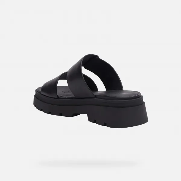 Black women's slippers Geox Adacter S - Women's