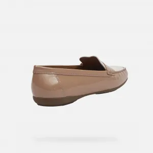 Light brown women's moccasins Geox Annytah MOC - Women's
