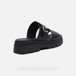 Black women's slippers Geox Adacter S - Women's