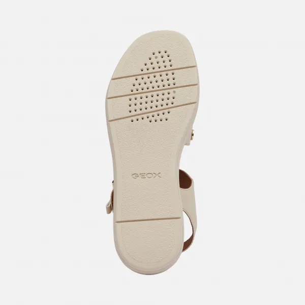 Cream women's sandals Geox Camalei - Women's
