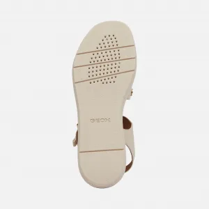 Cream women's sandals Geox Camalei - Women's