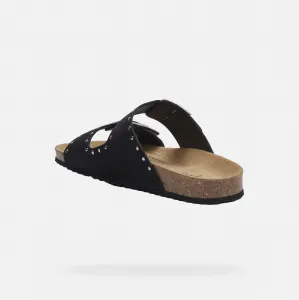 Black women's slippers Geox Brionia R - Women's