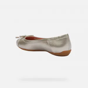 Gold women's ballet flats Geox Charlene - Women's