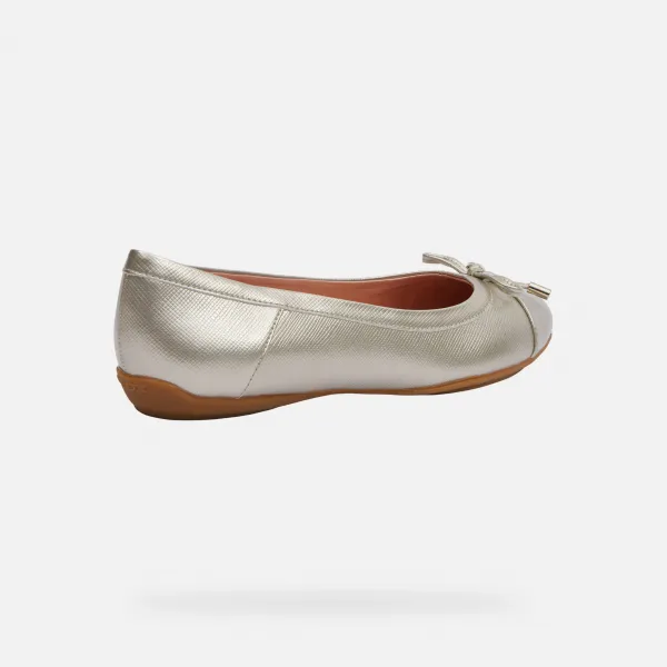 Gold women's ballet flats Geox Charlene - Women's