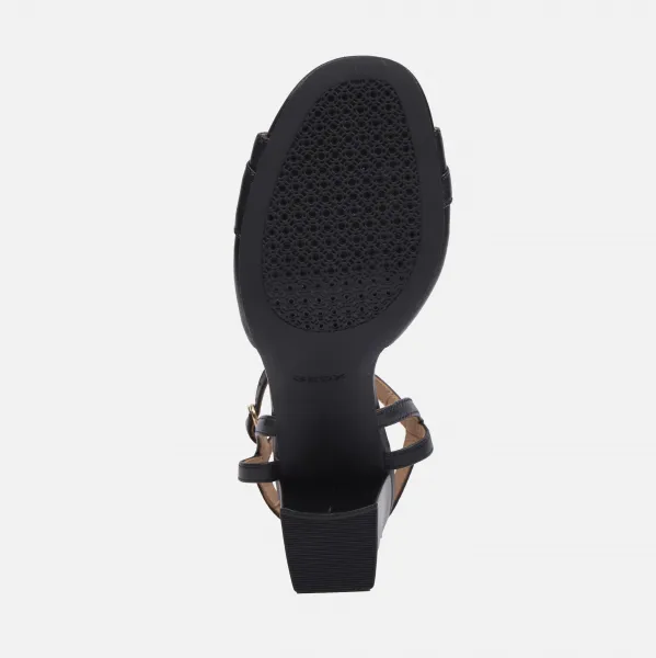 Black women's sandals Geox New Eraklia 80 - Women's
