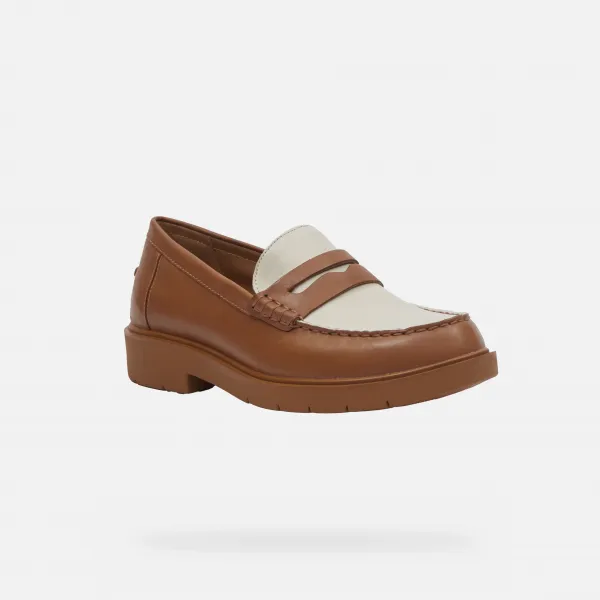 Brown women's moccasins Geox Spherica EC1 - Women's