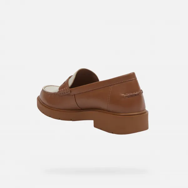 Brown women's moccasins Geox Spherica EC1 - Women's