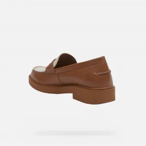 Brown women's moccasins Geox Spherica EC1 - Women's