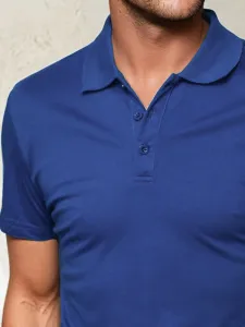 Pánske polo tričko modré Dstreet