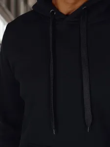 Čierna pánska mikina s kapucňou