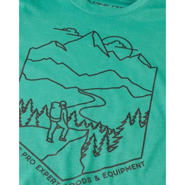 ALPINE PRO DEXO Detské tričko, zelená, veľkosť 152-158